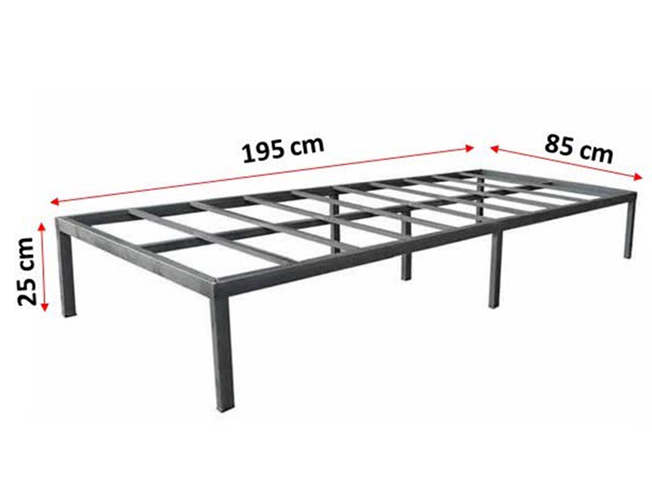 کفی تخت ساده فلزی هفت پایه base537